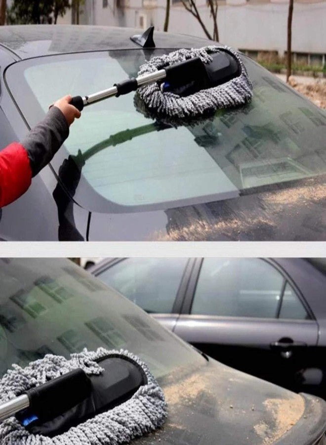 Deoxys Extendable Feather Duster, Bendable Microfiber Duster with Super-Long Adjust Pole up to 100'' &, Hand Duster for Cleaning Dust Cobweb on High Ceiling Fans/Lights/Blinds/Cars(DE-12) - Image 3